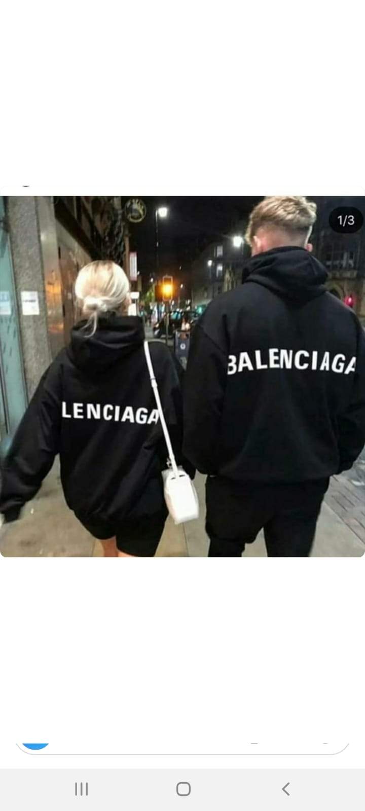 CONJUNTO BALENCIAGA LOGO POR DELANTE Y POR DETRÁS
